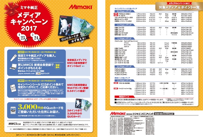 キャンペーンチラシ2017表裏