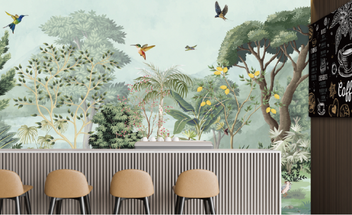 店舗装飾（壁紙）