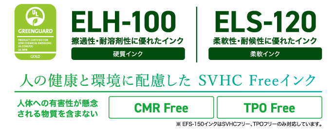 用途に応じて2種類のインクから選択いただけます