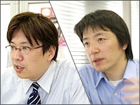宮坂次郎さん（左）、柴田昌弘さん（右）