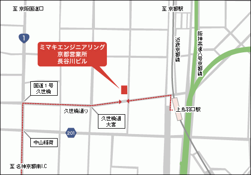 ミマキエンジニアリング京都営業所の地図