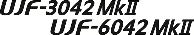 「UJF-3042MkII」「UJF-6042MkII」ロゴ