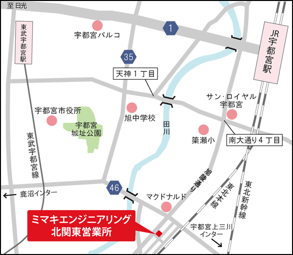 ミマキエンジニアリング 北関東営業所の地図