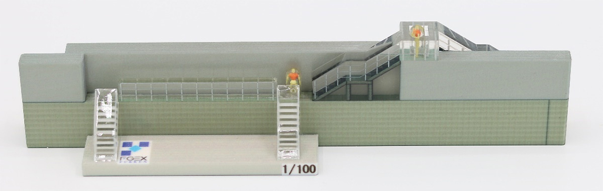 図１０．海岸堤防設計の1/100模型