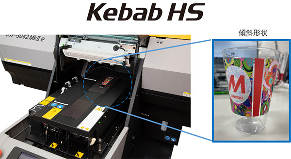 Kebab HS｜生産性、最大約3倍（当社現行機比）！ さらに傾斜形状に対応した360°プリントオプション