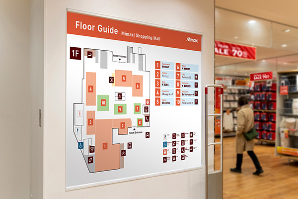 図2 商業施設の案内板の用途例