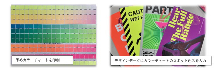 図2. 蛍光カラーコレクションとその使用手順