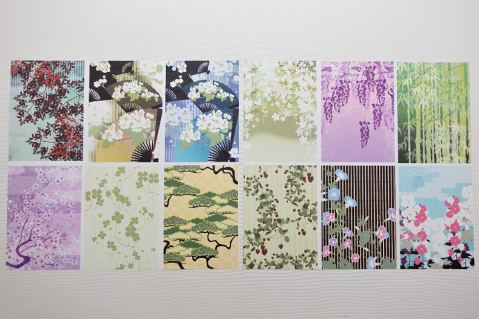 UVプリントされた様々なデザインの壁紙