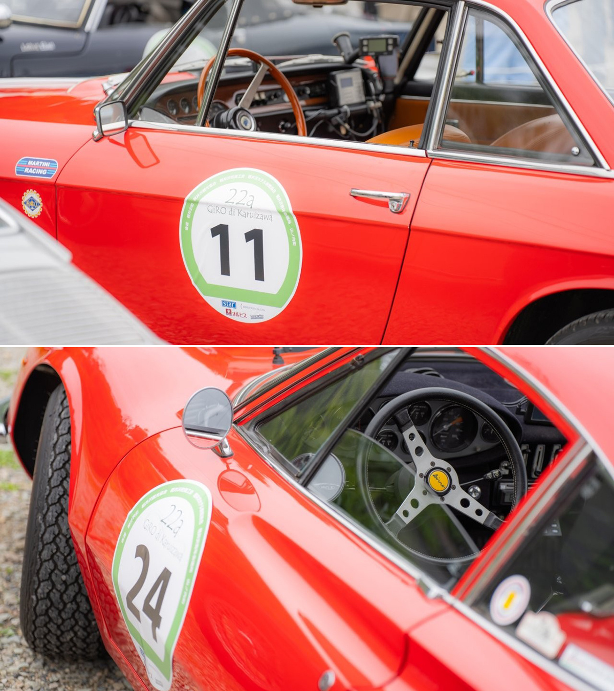 タイムラリーイベント「ジーロ・デ・軽井沢」で使用される車体用ステッカーを「CJV200-130」で制作。