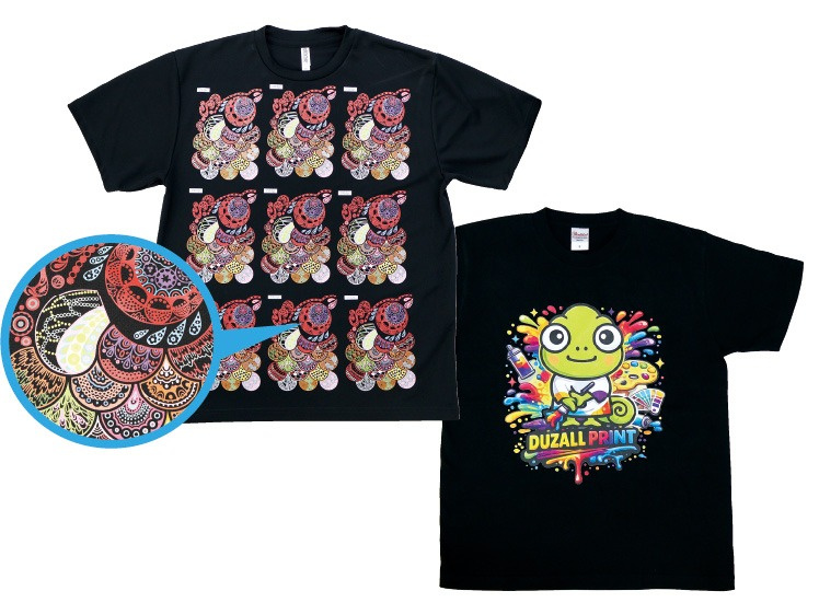 「300-75」で製作したTシャツサンプル。細線もはっきりと表現できている。
