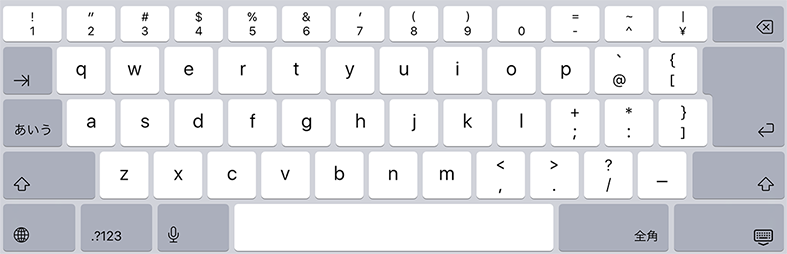 ソフトウェアキーボード