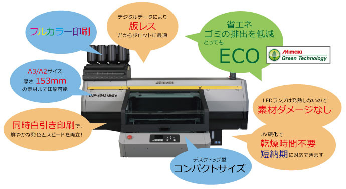 デスクトップ型UV-LED硬化インクジェットプリンターのご提案